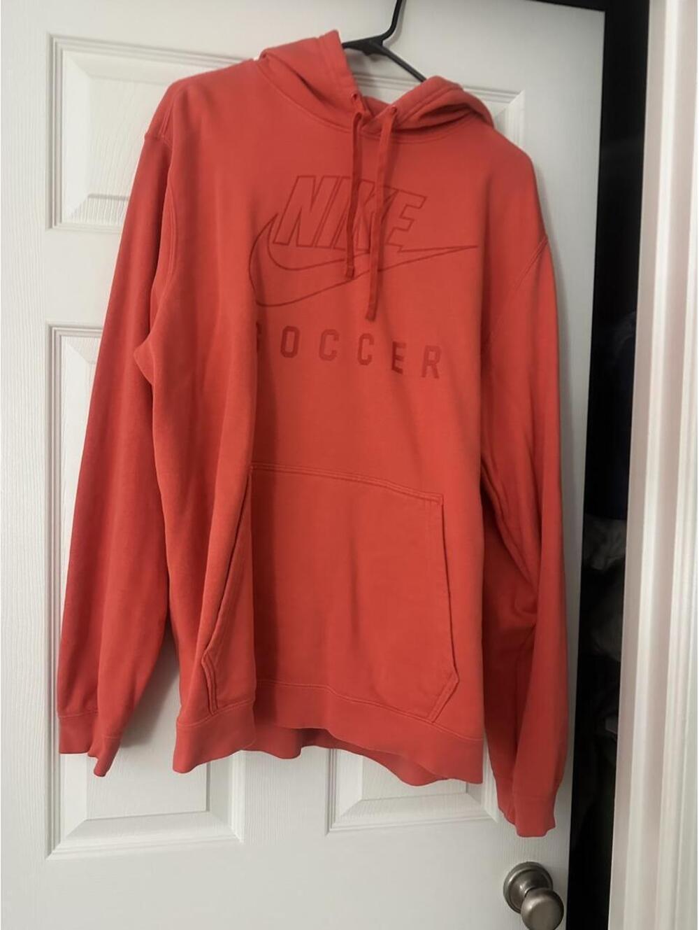 Nike Men's Orange and Red Hoody
